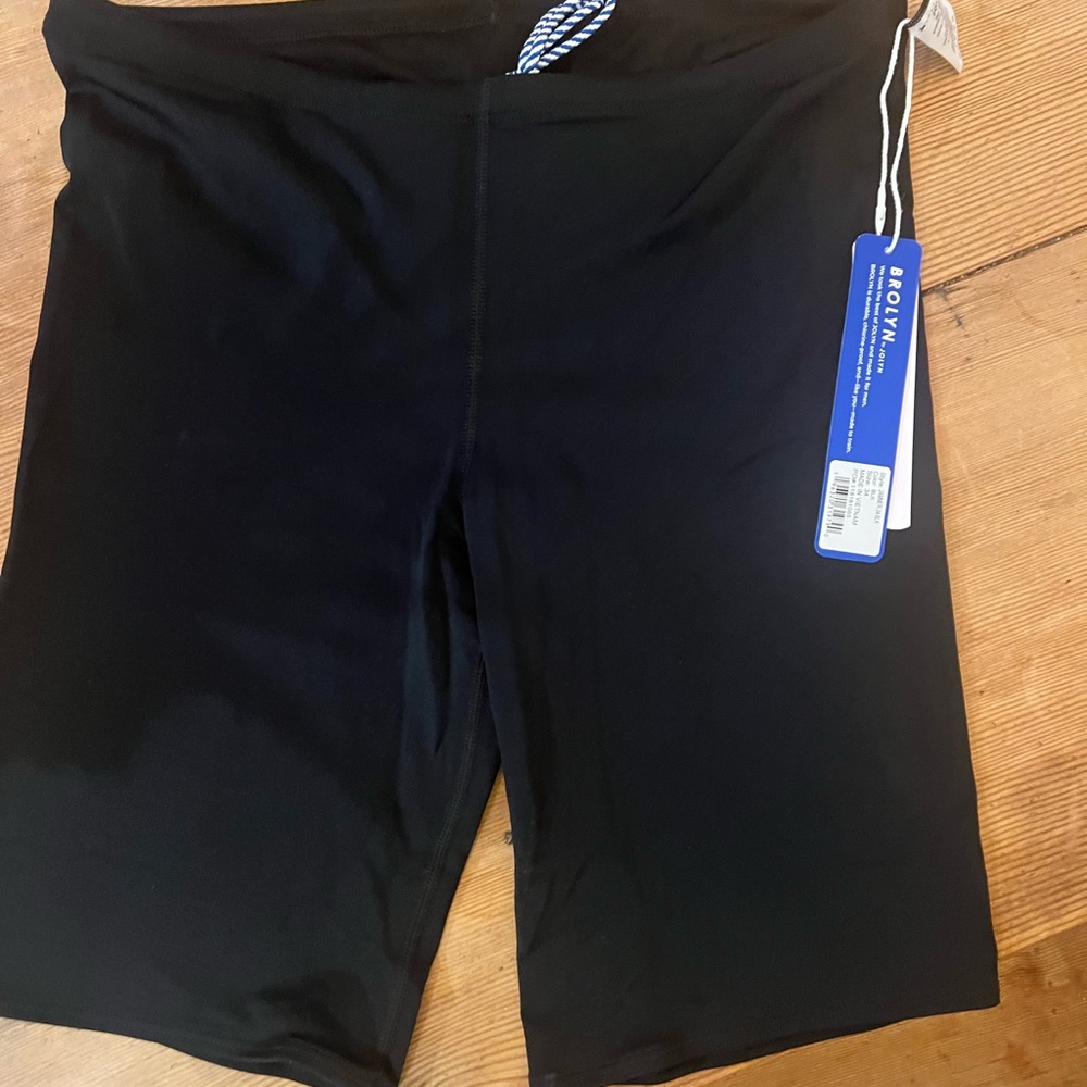 Jolyn Clothing BROLYN Black Swim Jammers with Drawstring